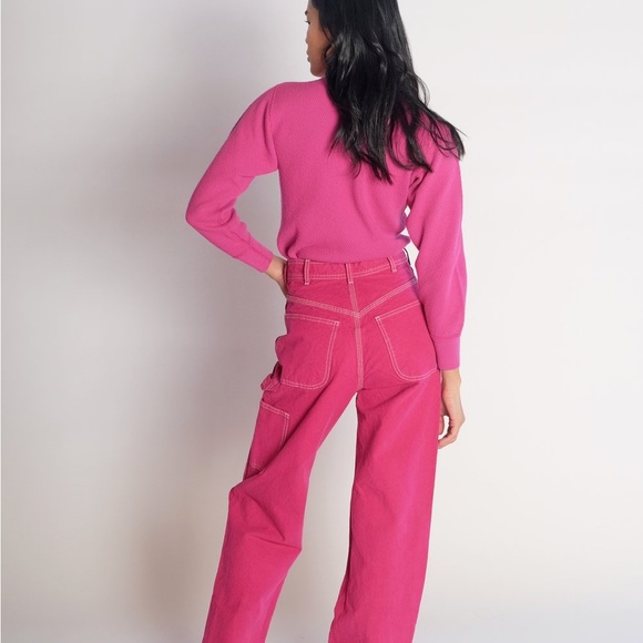 Jesse Kamm Patchfront Handy Pants in Dragonfruit - Picture 7 of 7